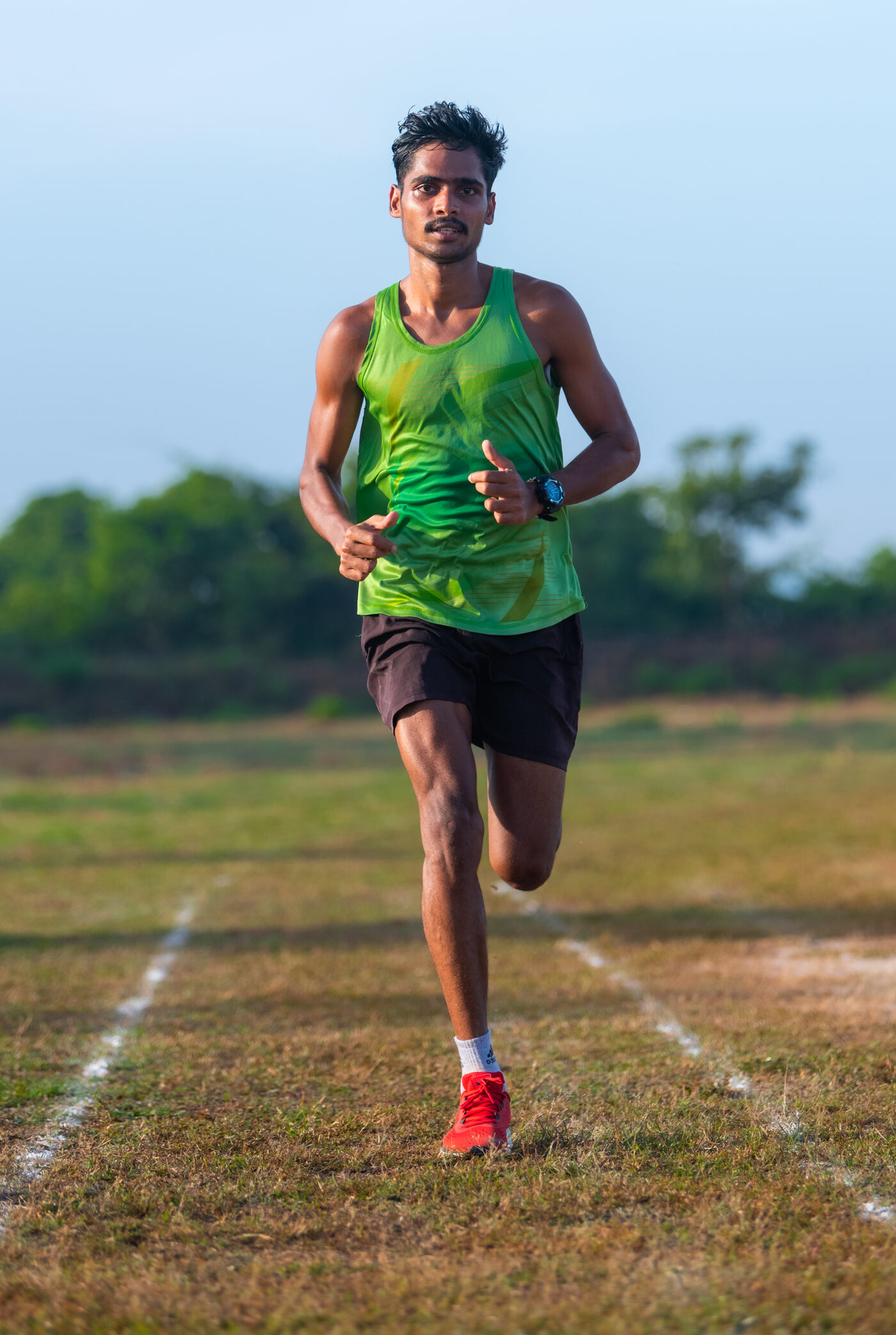 Farhan competing as a national-level runner